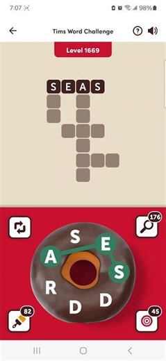Tim Hortons Word Challenge Level 1669 #timhortons #free #newvideo #subscribe