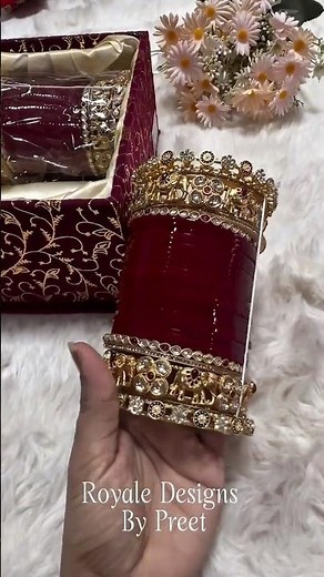 Traditional Punjabi / Indian Bridal Choora 💍 | Red & Ivory Bangles