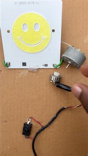 Using a Mini BLDC Motor as a Generator to Power a 12V COB LED #LEDLight #Experiment #tech