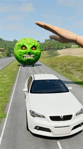 Big & Small Cars vs Giant Hand Slap - BeamNG.drive