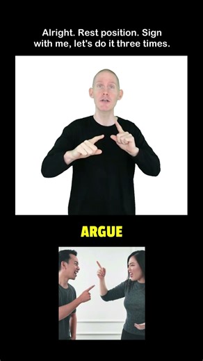 ❤️ How to sign ARGUE in ASL.