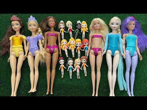 12 Minutes Disney princesses Collection ASMR Satisfying Unboxing Disney Princss Doll DIY Miniature
