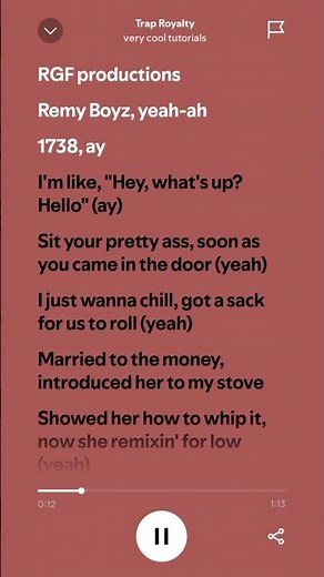 Trap Royalty - Very Cool Tutorial #spotify #spotifylyrics