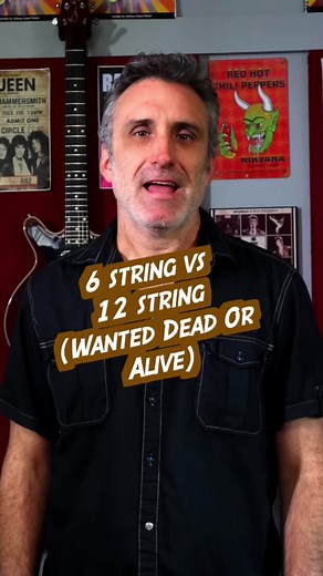 Comparing Playing Wanted Dead or Alive on 6 String vs 12 String Guitar