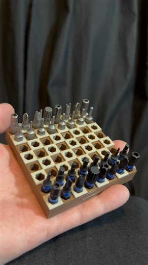 Screwdriver Bit Chess Set - 3D Printed