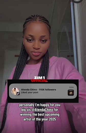 personally l’m happy for you big sis AtendaChinx for winning the best upcoming artist of the year 2025 at Nama awards @Atenda Chinx