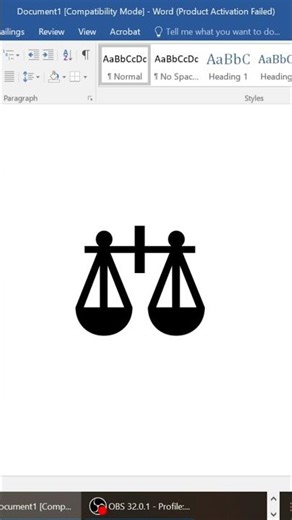 Justice ⚖️ Symbol MS Word Shortcut key #shorts #short #msword #shortcutkeys #mswordshortcuts #trick