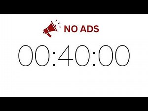 40 Minute Timer Alarm | No ADS | Silence No Music | Soft Alarm | Silent Study