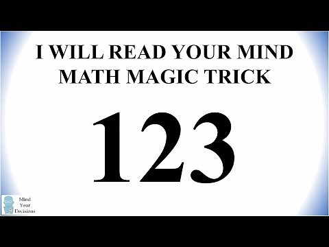 How Predictable Are You? Three Digit Magic Trick