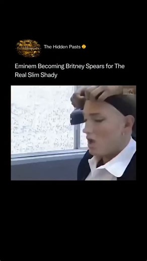 History 📌 Entertainment 📽️ News 🎤 on Instagram: "Follow us @thehiddenpasts to learn something NEW everyday 🧠💫 The era when no one in pop culture was safe from Slim Shady. 👱‍♂️🎤 In the music video for his 2000 mega-hit "The Real Slim Shady," Eminem took his reputation as a provocateur to a whole new level. One of the most unforgettable moments involved him donning a blonde wig and a schoolgirl uniform to parody the reigning Princess of Pop, Britney Spears. By mimicking her iconic look from