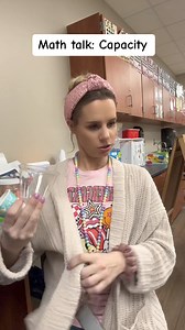 Learning about measurement: capacity #mathtalk #mathematics #kindergarten #kindergartenteacher #kindergartenmath #elementaryschool #elementaryteacher #mathteacher #mathteachersoftiktok #learnmath #homeschool #homeschooling #momoftwo #moms #homeschoolmom #teachingkids #teaching #teachersbelike | Mrs. Peters Class