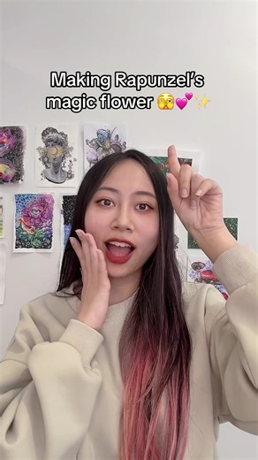 Making Rapunzel’s magic flower 🫣💕✨ #art #diy #artideas #diyideas #rapunzel #diylight #diyflower #diygift #gift #giftideas #diyproject #diygiftideas