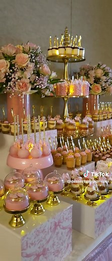 Stunning Pink Baby Shower Dessert Table