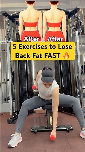 5 Exercises to Lose Back Fat 🔥#backfat #fatloss #workout