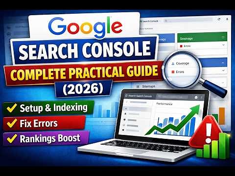 Google Search Console Complete Practical Guide (2026) | Setup, Indexing, Errors & Rankings