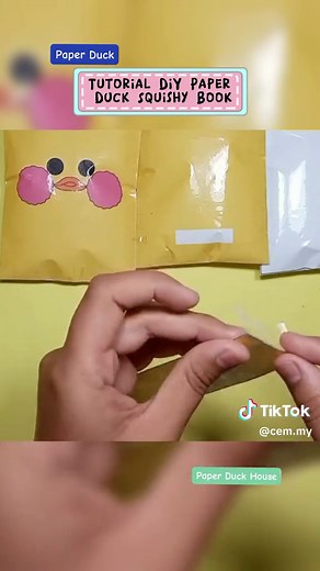 DIY Paper Duck House Squishy Book Tutorial