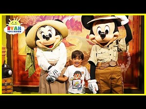 Ryan rides water rides at Disney World with Fun Amusement Roller Coasters!!! - Videos For Kids