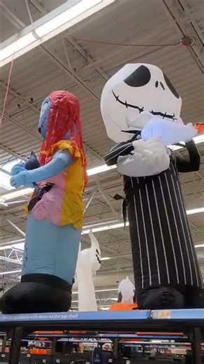 Jack and Sally inflatable decorations