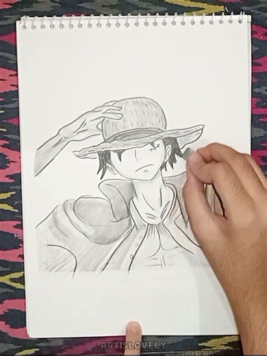 Part 27/28-Drawing Luffy | Fan Art | 4/12 | ART IS LOVELY #art #netflix #onepiece