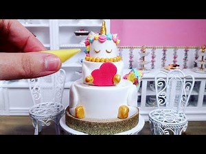 Miniature Edible Unicorn Cake for Valentine's Day - Mini Food ASMR