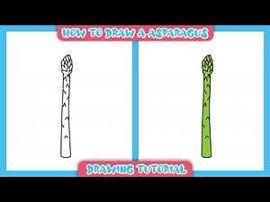 How to Draw a Asparagus | Drawing Asparagus by Nifty Toy Art