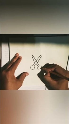 learn to draw scissors ✂️ step by step#art #scissors #ytshorts