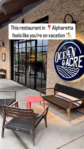 Romantic Atlanta ☕️ Georgia Gems on Instagram: "Just 30 minutes from Atlanta, Ocean & Acre in Alpharetta feels like a vacation getaway. Fresh seafood, cozy ambiance, and a perfect spot for a romantic date. @oceanandacre #RomanticAtlanta #OceanAndAcre #AlpharettaEats #SeafoodVibes #HalcyonDining"