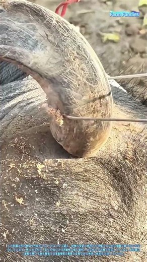 家畜管理の技術：安全のための牛の角切り