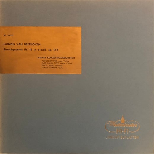 Beethoven, Vienna Konzerthaus Quartet - String Quartet In A Minor Opus 132