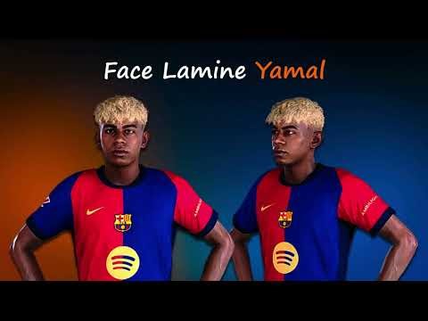 FACE DO LAMINE YAMAL COM CABELO LOIRO | PES 2021 PC