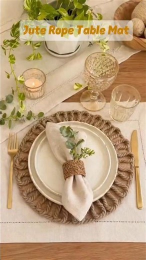 DIY Jute Rope Table Mat 🧵 | Easy Handmade Placemat in Minutes!