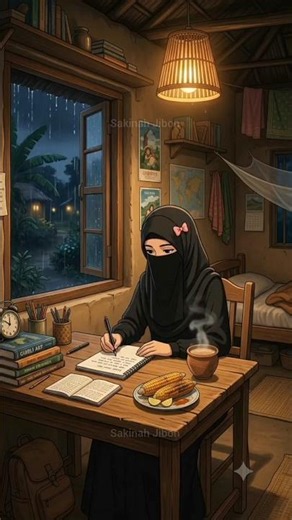 Rainy Village Evening to Night 🌧️🌽 | Roasted Corn & Hot Milk Tea ☕ #cooking #study #recipe