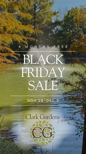 🌿 Black Friday is here! From now through December 3, every online Clark Gardens membership comes with a special holiday bonus: 🎁 Use code: holiday4 and we’ll add 4 extra months to your annual membership — that’s 16 months for the price of 12. 🍂Membership includes: • Unlimited visits to Clark Gardens • Early access to select events • And admission privileges to 200 gardens across North America through the AHS Reciprocal Garden Network 🌎🌱 It’s a meaningful gift for anyone who loves nature — o