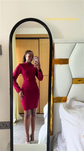 Custom Standing Collar Dress - Graduation & Office Wear
