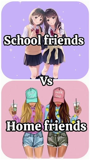 School Frends Vs Home Frends 👍 #trending #choices #viral #gift @CidadeAlertaRecord @BTS