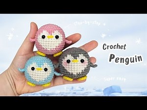 Easy Crochet Penguin Amigurumi | Step-by-step Tutorial