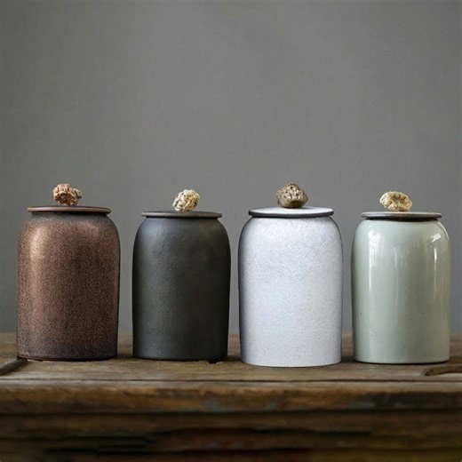 Handmade Ceramic Tea Canister, Wabi Sabi Kitchen Storage - Etsy