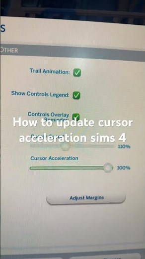 How to update cursor acceleration sims 4