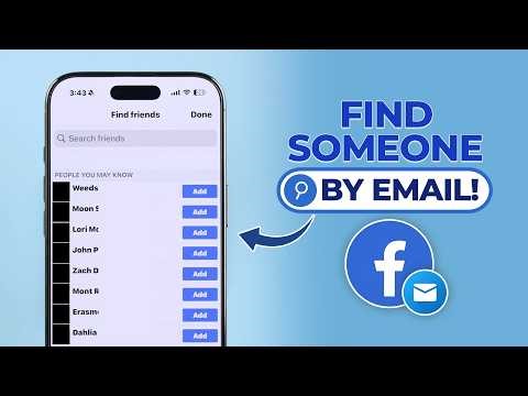 How to Find Someone on Facebook by Email! [Working in 2026]