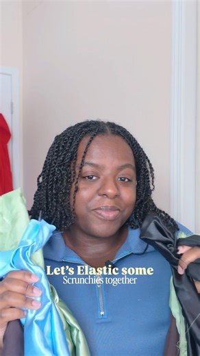 My Favorite Part of the Scrunchie Process:Adding the Elastic! 🪡 #sewing #handmadeaccessories