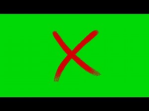 wrong Cross Mark Green Screen overlay Effects background with sounds HD