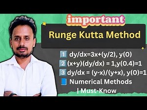 Runge-Kutta 4th Order Method (RK4) | Solve 3 Important Problems Step-by-Step | Numerical Methods