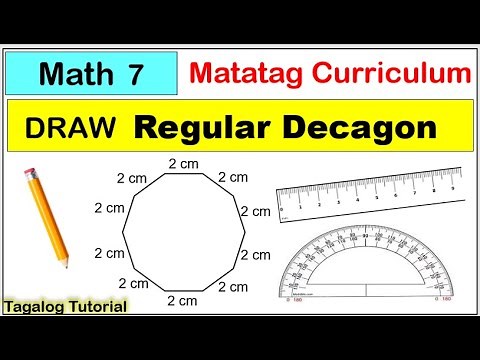 Math 7 How to draw regular decagon given its side measure #matatag #math7 #howtodraw #regulardecagon