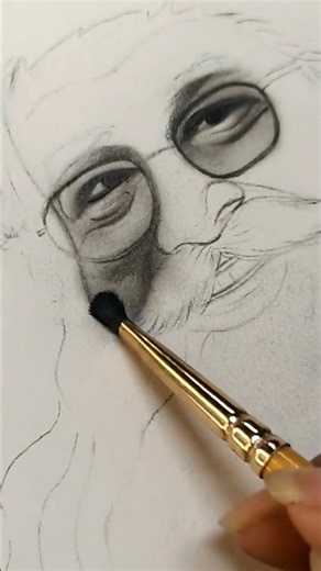 How to Draw a Realistic Santa Claus part-1 #shorts