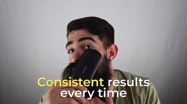 Arkam Beard Straightener for Men -Premium Heated Beard Brush Kit w/Anti-Scald Feature, Dual Action Hair Comb and Hard Shell Travel Case for Medium to Long Beards - Costume and Grooming Gifts for Men