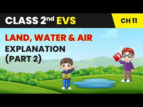 Land, Water and Air - Explanation (Part 2) | Class 2 Environmental Studies Chapter 11 | CBSE 2025-26