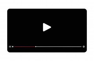 Modern  video player design template for web and mobile apps. Vector illustration