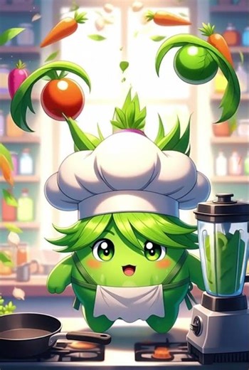 ⭐ “Mizuna’s Kitchen Chaos 🍃💥 | The Funniest Veggie Fail Today!” #dance #animation #edit#vemvem