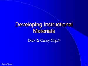 Developing Instructional Materials - SlideServe