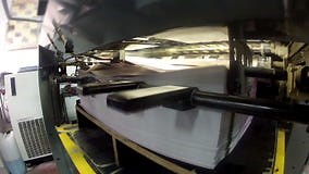 Offset print machine stock footage. Video of production - 43260686